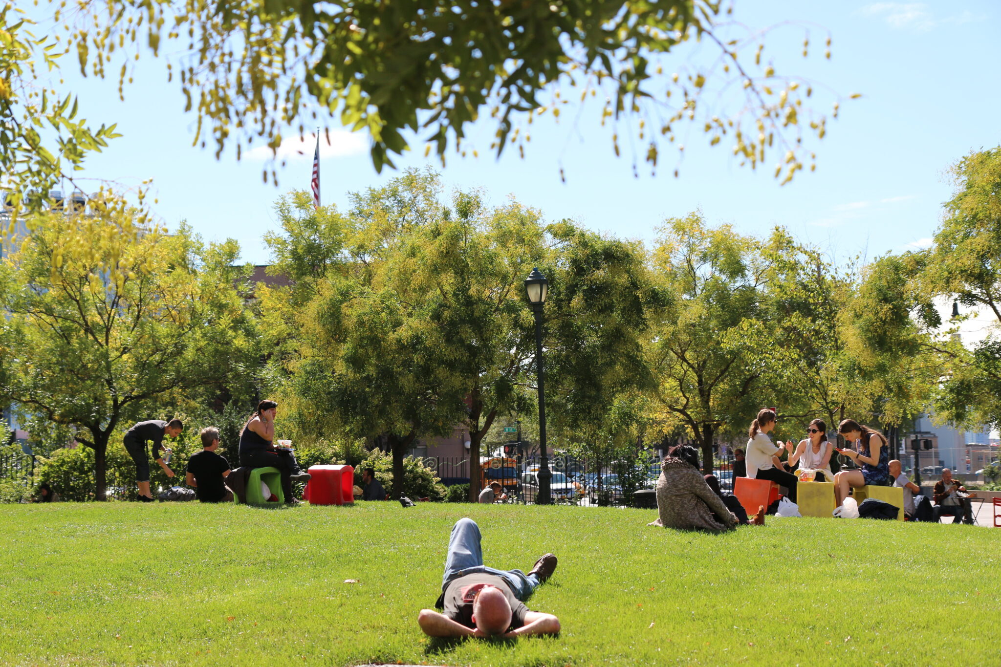14th Street Park Man Sunbathing