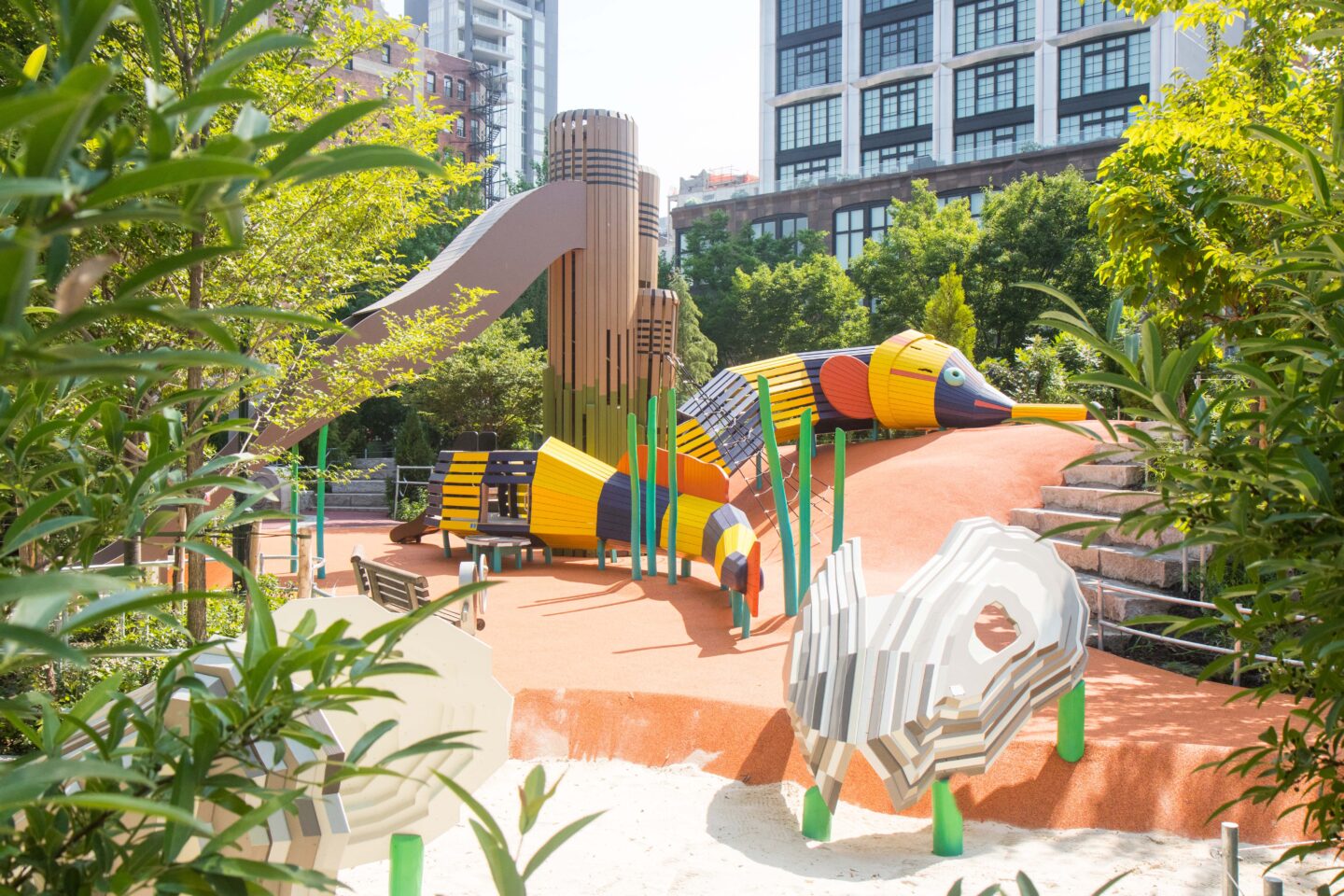 Chelsea Waterside Park Pipefish Slide for the kids