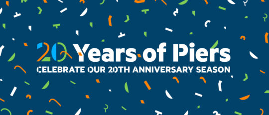 20th Anniversary Banner for Hudson River Park - "20 Years of Piers"