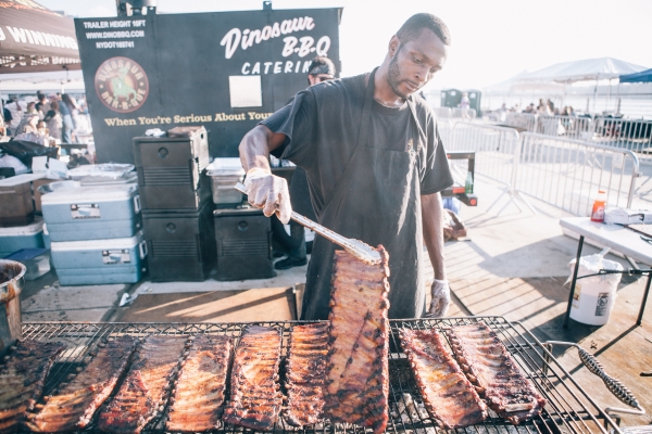 Dinosaur BBQ brings their game on with bbq ribs at Blues BBQ