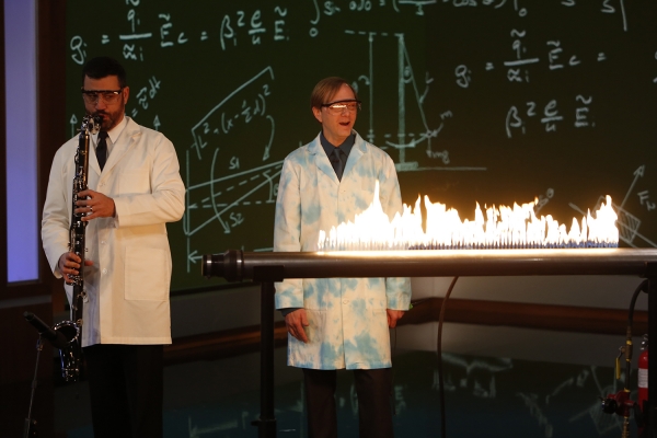 Science Bob presents flames at Submerge