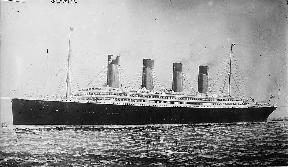 A view of the Olympic, a steam vessel filled with passengers heading on the Hudson River