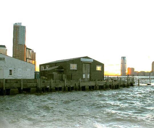 The original shack on a pier where The River Project started