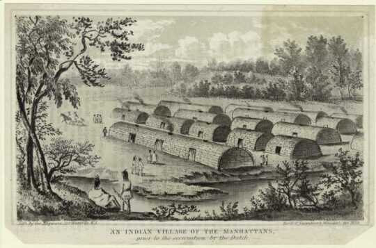 The Sapohanikan Village where the Lenepe Tribe lived in Manhattan