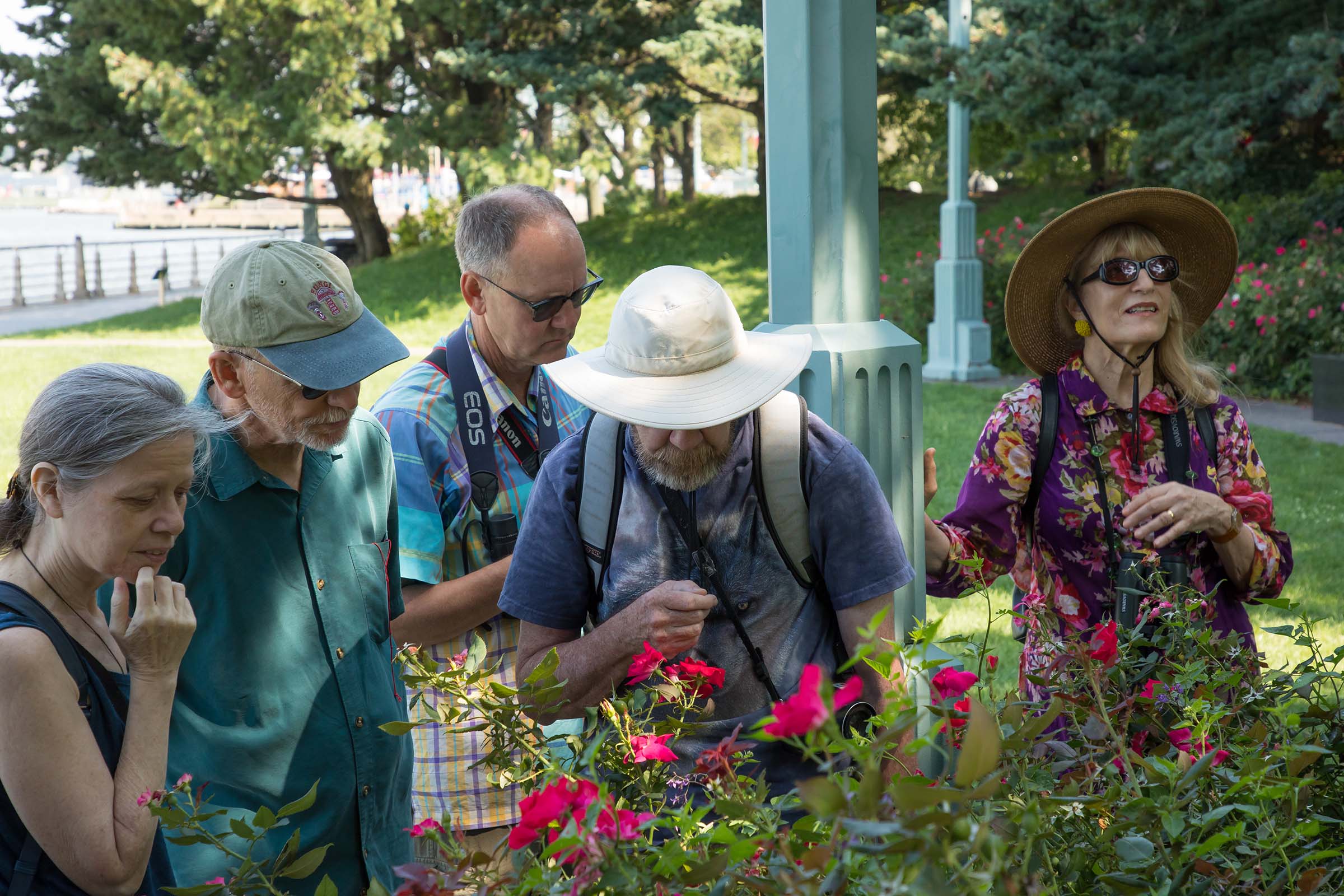 Park visitors admire and categorize species of flora and fauna at HRPK