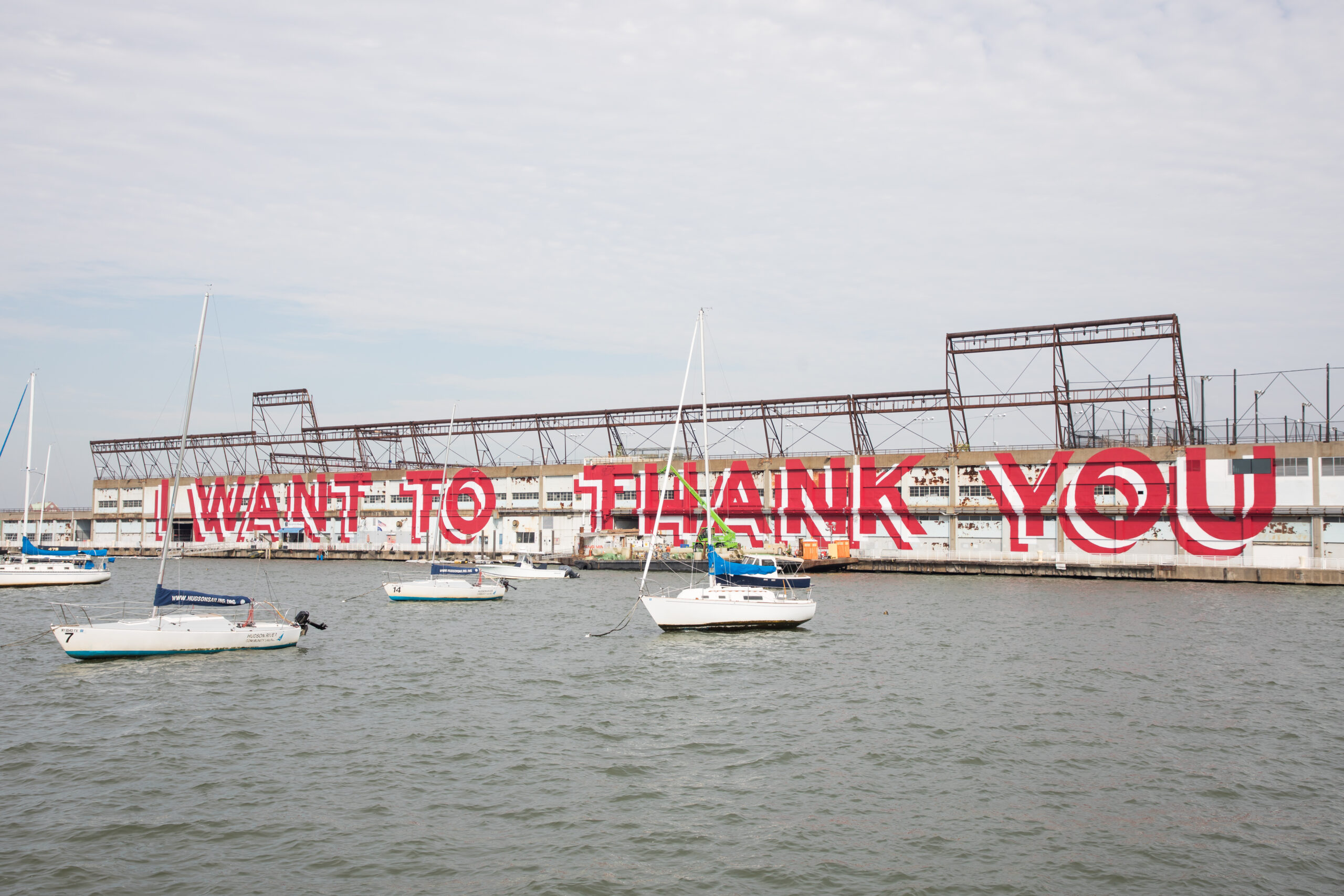 I Want to Thank You mural at HRPK's Pier 40