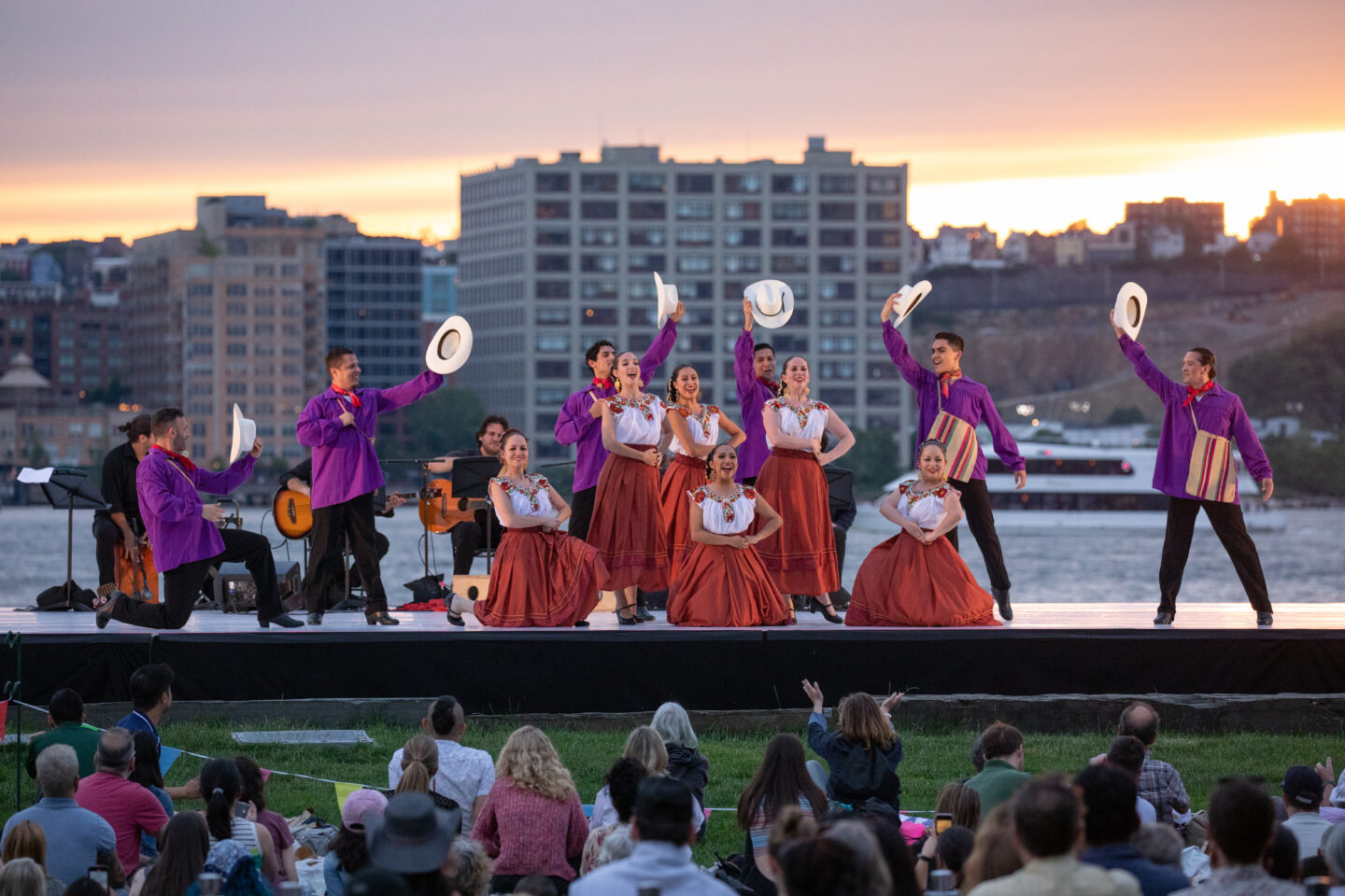 Hudson River Dance Festival 2023 at sunset