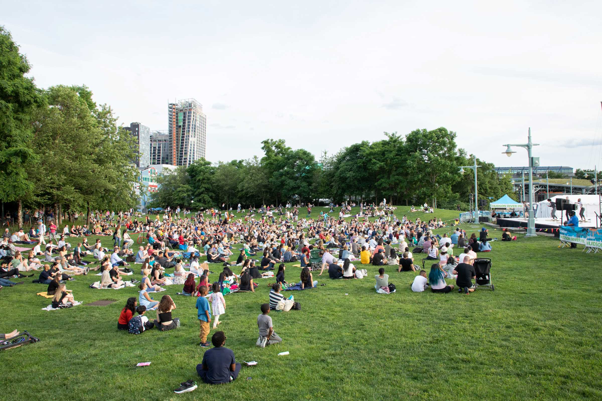 The Hudson River Dance Festival audience on the Pier 57 lawn