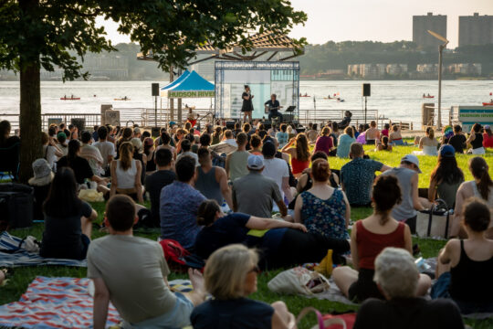 Eden Espinosa performs on stage at Clinton Cove during a Broadway by the Boardwalk performance